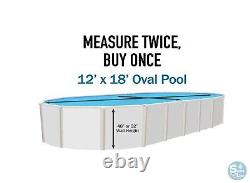 Smartline 12' x 18' Oval 30 Gauge Swimming Pool Overlap Liner (Choose Pattern)