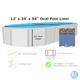 Smartline 12' x 24' x 54 Oval 20 Gauge Overlap Above Ground Swimming Pool Liner