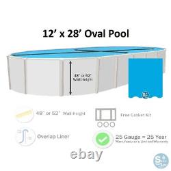 Smartline 12' x 28' Oval Swimming Pool 25 Gauge Overlap Liner (Choose Pattern)