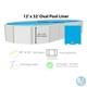 Smartline 12' x 32' Oval Swimming Pool 25 Gauge Overlap Liner (Choose Pattern)