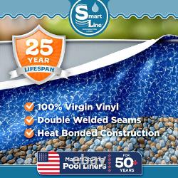 Smartline 15 Ft round Swimming Pool Liner Bedrock Overlap Style 48-52 Inch