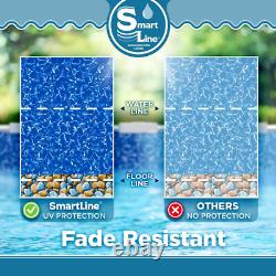 Smartline 15 Ft round Swimming Pool Liner Bedrock Overlap Style 48-52 Inch