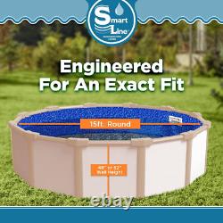 Smartline 15 Ft round Swimming Pool Liner Bedrock Overlap Style 48-52 Inch