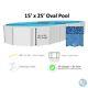 Smartline 15' x 25' Oval 30 Gauge Swimming Pool Overlap Liner (Choose Pattern)