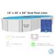 Smartline 15' x 25' x 54 Oval 20 Gauge Overlap Above Ground Swimming Pool Liner