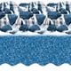 Smartline 15' x 25' x 54 Oval 25 Gauge Overlap Above Ground Swimming Pool Liner