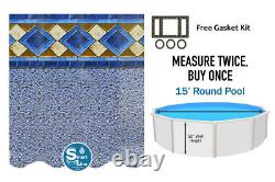 Smartline 15' x 52 Round Above Ground UniBead Swimming Pool Liner 25 Gauge