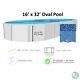 Smartline 16' x 32' Oval 30 Gauge Swimming Pool Overlap Liner (Choose Pattern)