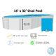 Smartline 16' x 32' Oval Swimming Pool 20 Gauge Overlap Liner (Choose Pattern)