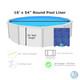 Smartline 16' x 54 Round 20 Gauge Overlap Above Ground Swimming Pool Liner