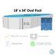 Smartline 18' x 34' Oval Swimming Pool 20 Gauge Overlap Liner (Choose Pattern)