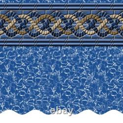 Smartline 18' x 34' x 52 Oval Unibead 25 Gauge Above Ground Swimming Pool Liner