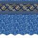 Smartline 18' x 34' x 52 Oval Unibead 25 Gauge Above Ground Swimming Pool Liner
