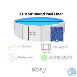 Smartline 21' x 54' Roun Swimming Pool 20 Gauge Overlap Liner (Choose Pattern)