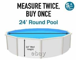 Smartline 24' x 54 Round Above Ground Overlap Swimming Pool Liner 25 Gauge