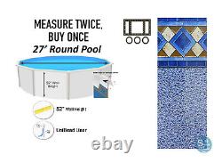 Smartline 27' x 52 Round Above Ground UniBead Swimming Pool Liner 25 Gauge