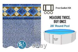 Smartline 28' x 52 Round Above Ground UniBead Swimming Pool Liner 25 Gauge