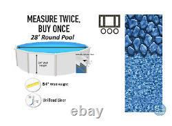 Smartline 28' x 54 Round Above Ground Unibead Swimming Pool Liner 25 Gauge