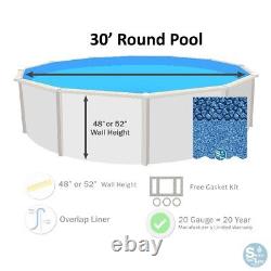 Smartline 30' Round Swimming Pool 20 Gauge Overlap Liner (Choose Pattern)