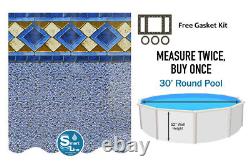 Smartline 30' x 52 Round Above Ground UniBead Swimming Pool Liner 25 Gauge