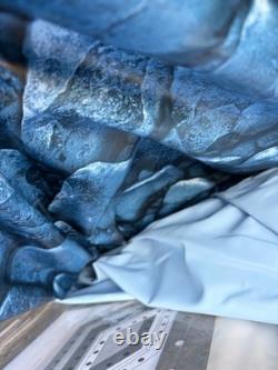 Smartline 39'x18' Oval Swimming Above Pool Liner Blue Boulder Swirl Overlap