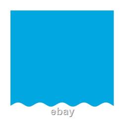 Smartline 8 ft Round Swimming Pool Liner Solid Blue Overlap Style 48-52
