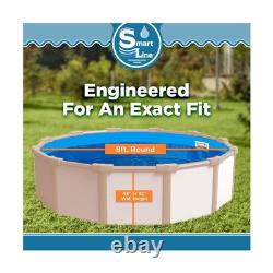 Smartline 8 ft Round Swimming Pool Liner Solid Blue Overlap Style 48-52