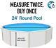 Smartline Solid Blue 24-Foot Round Liner Pool Liner LI24XL