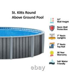 St. Kitts Above Ground Swimming Pool Kit with Overlap Liner & Skimmer