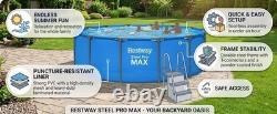 Steel Pro MAX 14' x 42 Above Ground Swimming Pool, Pool Only, Blue Round Durab
