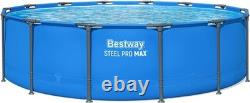 Steel Pro MAX 14' x 42 Above Ground Swimming Pool, Pool Only, Blue Round Durab