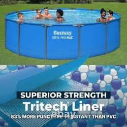 Steel Pro MAX 14' x 42 Above Ground Swimming Pool, Pool Only, Blue Round Durab