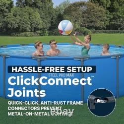 Steel Pro MAX 14' x 42 Above Ground Swimming Pool, Pool Only, Blue Round Durab
