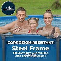 Steel Pro MAX 14' x 42 Above Ground Swimming Pool, Pool Only, Blue Round Durab