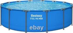 Steel Pro MAX 14' x 42 Above Ground Swimming Pool, Pool Only, Blue Round Durab