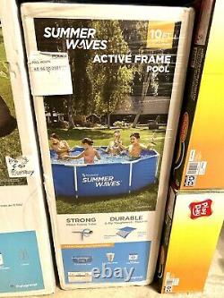 Summer Waves 10ft x 30 Active Metal Frame Above Ground Pool with Filter Pump NEW