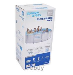 Summer Waves 14' x42 Elite Frame Above Pool Filter Pump Cover Ladder Filter