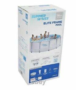 Summer Waves 14ft Elite Frame Pool with Cover, Pump, and Ladder SHIPS FREE & FAST