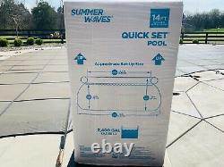 Summer Waves 14ft x 36in Quick Set Above Ground Swimming Pool with Filter Pump