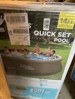 Summer Waves 14ft x 36in Quick Set Swimming Pool with Filter Pump NEW