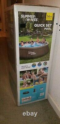 Summer Waves 14ft x 36in Quick Set Swimming Pool with Filter Pump NEW