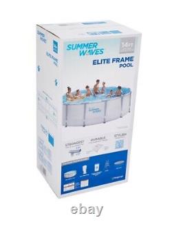 Summer Waves 14x42 Elite Metal Frame Pool with Filter Pump, Ladder, Cover NEW