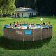 Summer Waves 22ft x 52in Above Ground Swimming Pool With Pump, Ladder, & Cover