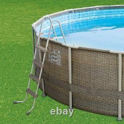 Summer Waves 22ft x 52in Above Ground Swimming Pool With Pump Ladder & Cover