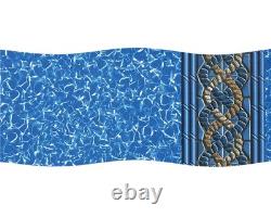 Swim Central 15' Round Mystri Gold 52IN Unibead Above Ground Swimming Pool Liner