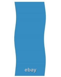 Swim Central 15 x 30FT Solid Blue 48/52IN Oval Overlap Above Ground Pool Liner