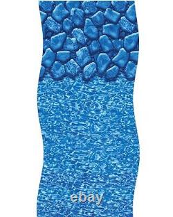 Swim Central 15x30FT Blue Boulder Swirl 48/52IN Oval Above Ground Pool Liner