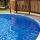 Swim Central 18FT Boulder Swirl 48/52IN Round Overlap Above Ground Pool Liner