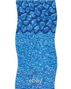 Swim Central 18FT Boulder Swirl 48/52IN Round Overlap Above Ground Pool Liner