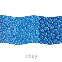Swim Central 18FT Boulder Swirl 48/52IN Round Overlap Above Ground Pool Liner